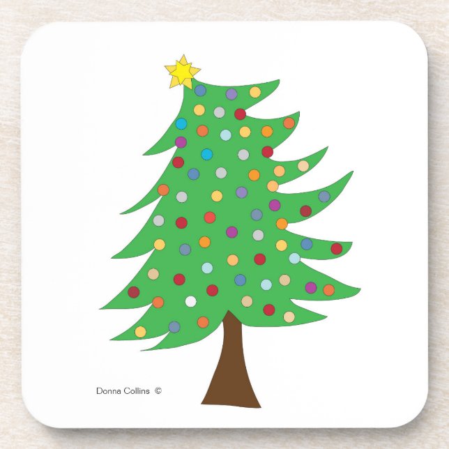Weihnachtsbaumgetränk Getränkeuntersetzer (Vorderseite)
