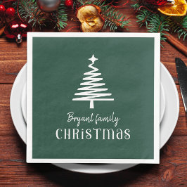 Weihnachtsbaumgrün Serviette