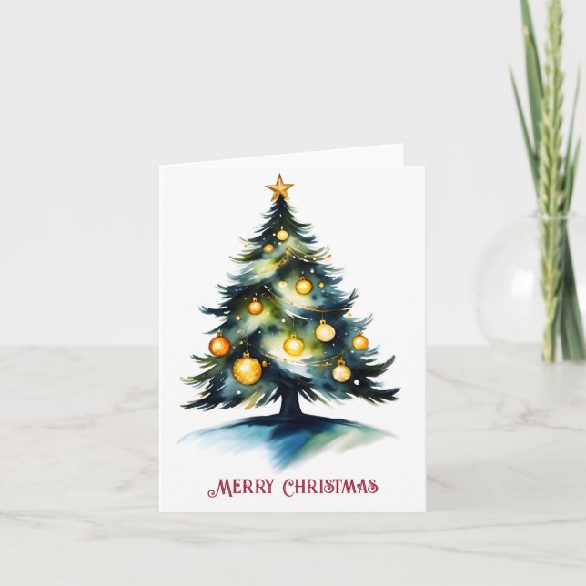 Weihnachtsbaumgrüße Karte (Vorderseite)