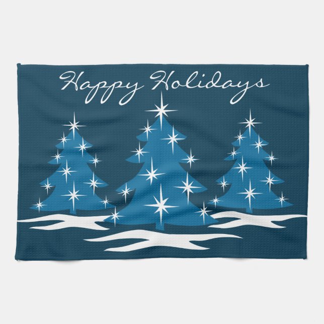 Weihnachtsbaumhandtuch Custom Holiday Teetuch Handtuch (Horizontal)