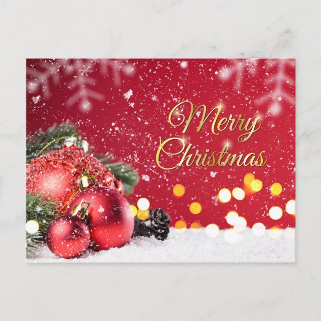 Weihnachtsbaumholz, Fichte, Kegel Feiertagspostkarte (Vorderseite)