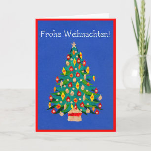 Weihnachtsbaumkarte, Deutsch Feiertagskarte