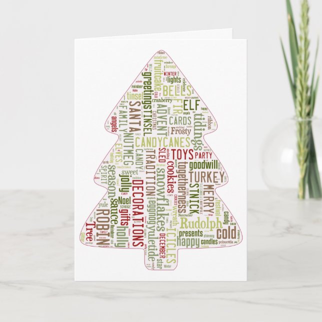 Weihnachtsbaumkarte Feiertagskarte (Vorderseite)