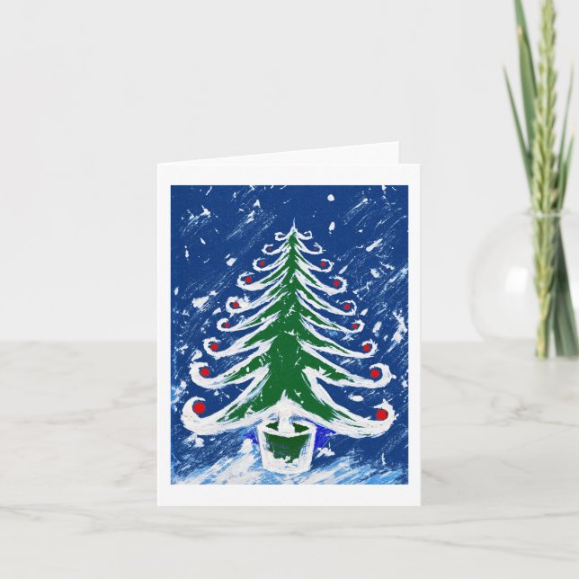 Weihnachtsbaumkarte Feiertagskarte (Vorderseite)