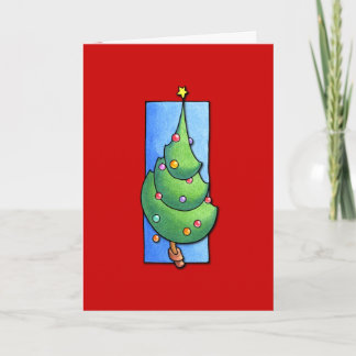 Weihnachtsbaumkarte Feiertagskarte