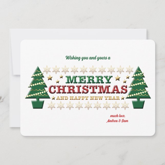 Weihnachtsbaumkarte Feiertagskarte (Vorderseite)