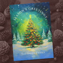 Weihnachtsbaumkarte Feiertagskarte