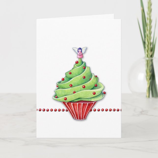 Weihnachtsbaumkarte Feiertagskarte (Vorderseite)