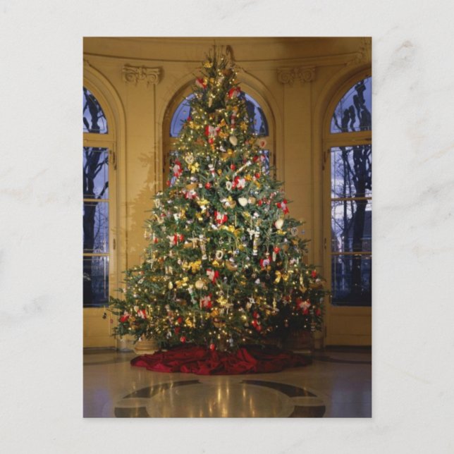 Weihnachtsbaumkarte Feiertagspostkarte (Vorderseite)
