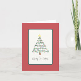 Weihnachtsbaumkarte - Reben und Beeren Karte