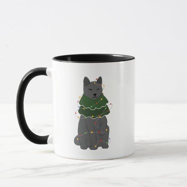 Weihnachtsbaumkatze Tasse (Links)