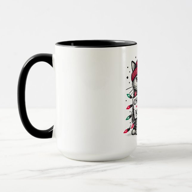 Weihnachtsbaumkatze Tasse (Links)