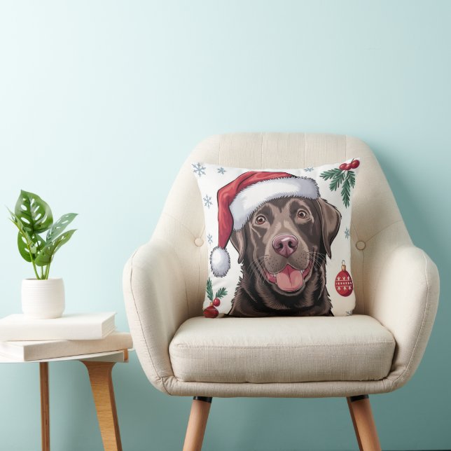 Weihnachtsbaumklopfen Schokolade Labrador Kissen (Stuhl )