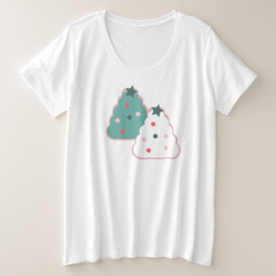 Weihnachtsbaumkochteile Sprinkles Punkte Große Größe T-Shirt