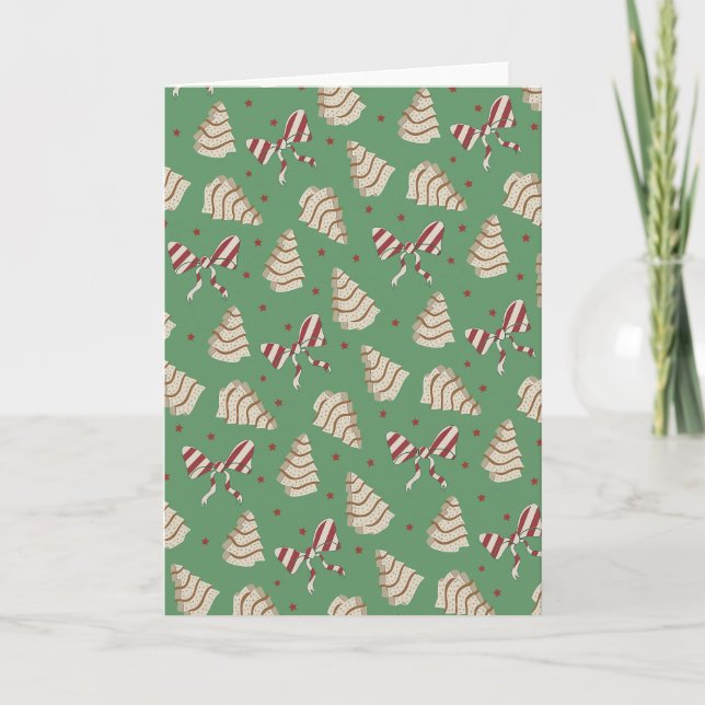 Weihnachtsbaumkuchen Karte (Vorderseite)