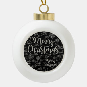 Weihnachtsbaumkugel aus Keramik, Frohe Weihnachten Keramik Kugel-Ornament