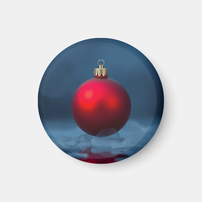 Weihnachtsbaumkugel-Dekoration Magnet (Vorne)