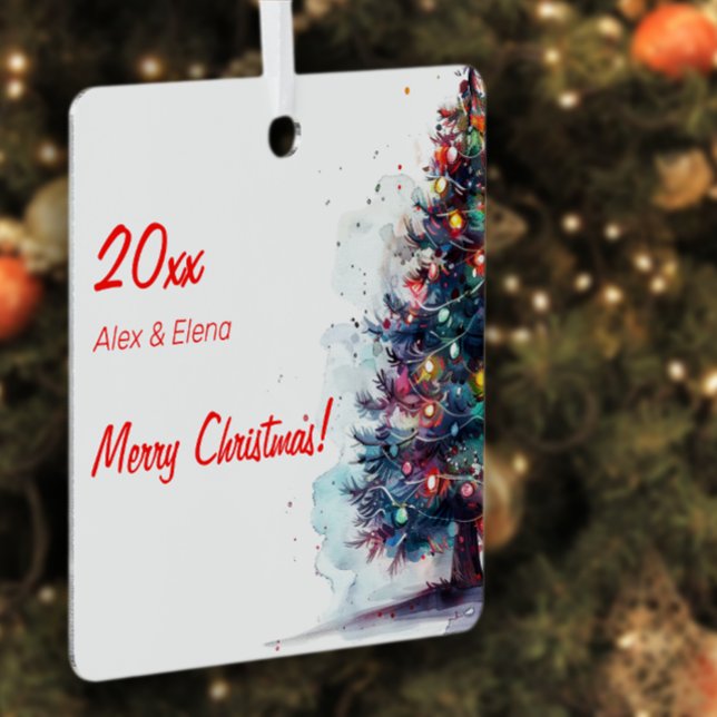 Weihnachtsbaumkugel Schnee Metal Square Ornament (Von Creator hochgeladen)