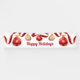 Weihnachtsbaumkugeln kärnen rotes Gold Banner