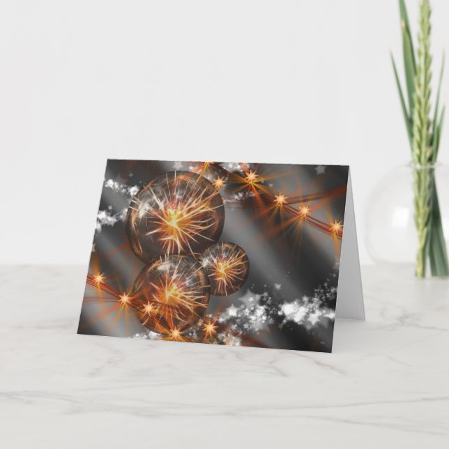 Weihnachtsbaumkunst Feiertagskarte (Vorderseite)