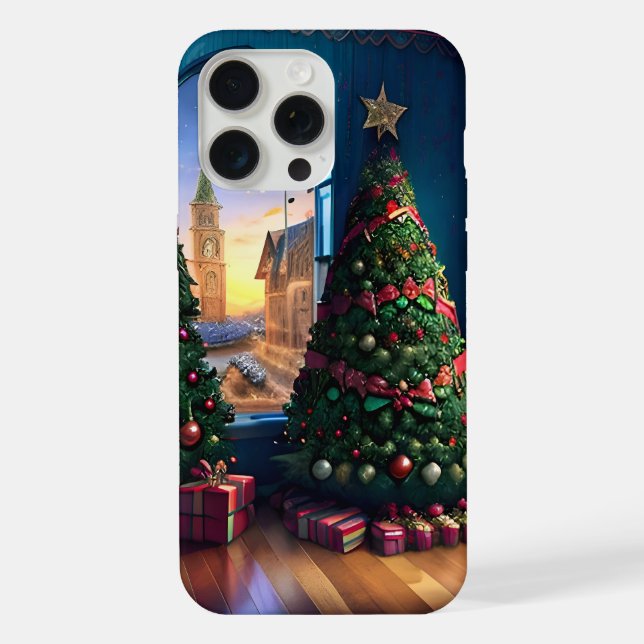 Weihnachtsbaumlandschaft iPhone Hülle (Rückseite)