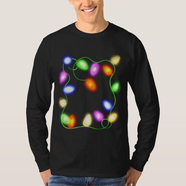 Weihnachtsbaumleuchten leuchten in festlicher Graf T-Shirt (Vorderseite)