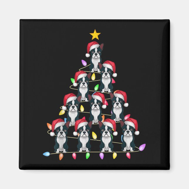Weihnachtsbaumleuchten Männer Santa Boston Terri Magnet (Vorne)