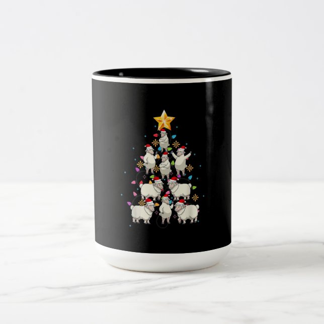 Weihnachtsbaumleuchten Weihnachtsgeschenk Zweifarbige Tasse (Mittel)