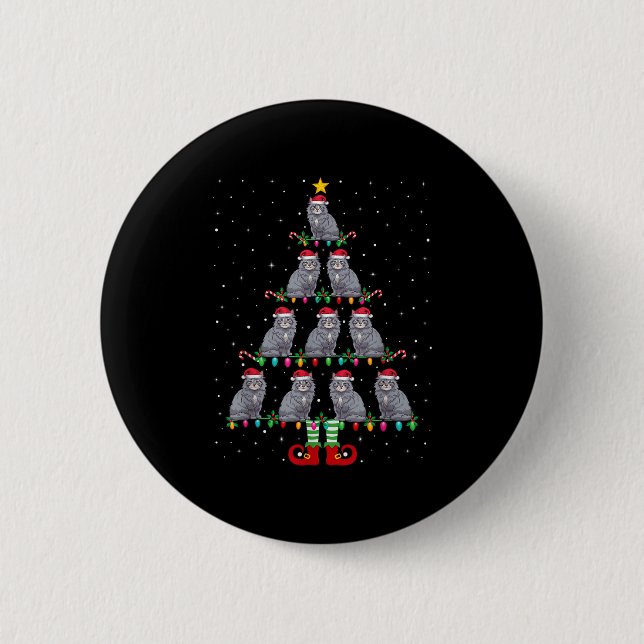 Weihnachtsbaumleuchten Weihnachtsmannmütze Elf Mai Button (Vorderseite)