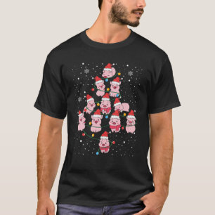 Weihnachtsbaumleuchten Weihnachtsschweine Weihnach T-Shirt