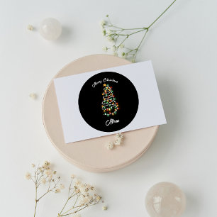 Weihnachtsbaumlichter individuelle Name Runder Aufkleber