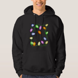 Weihnachtsbaumlichter leuchtende festliche Grafik Hoodie