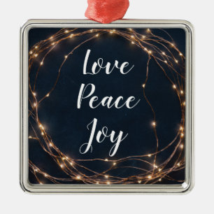 Weihnachtsbaumlichter Liebe Frieden Freude Benut Ornament Aus Metall