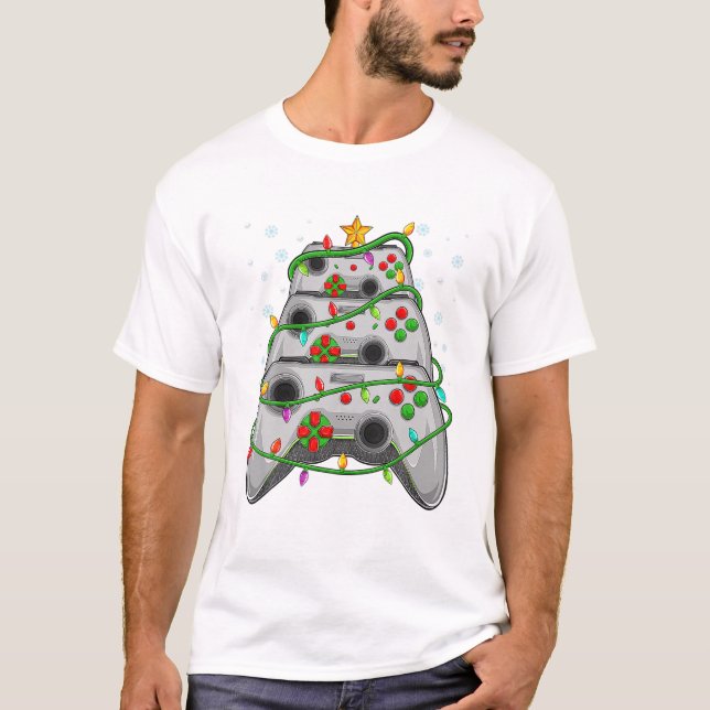 Weihnachtsbaumlichter Xmas Video T-Shirt (Vorderseite)