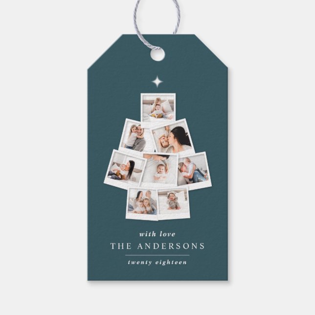 Weihnachtsbaummehrtage Foto Geschenkanhänger (Vorderseite)