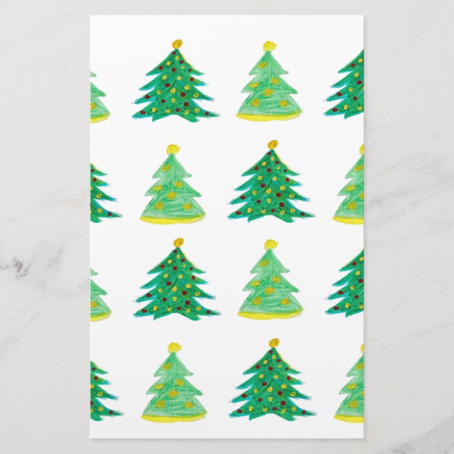 Weihnachtsbaummuster Briefpapier (Vorderseite)