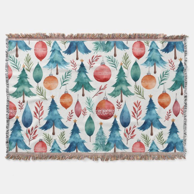 Weihnachtsbaummuster Decke (Vorderseite)