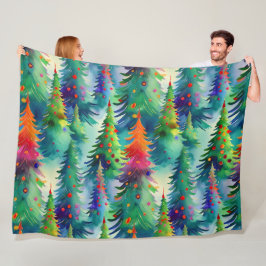 Weihnachtsbaummuster Fleecedecke