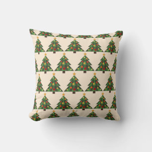 Weihnachtsbaummuster geometrisch-modernes Polster