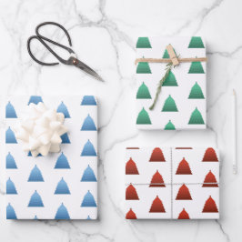Weihnachtsbaummuster Geschenkpapier Set