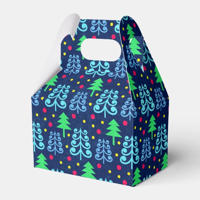 Weihnachtsbaummuster Geschenkschachtel (Vorderseite)