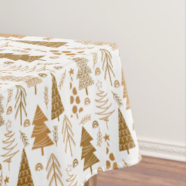 Weihnachtsbaummuster im skandinavischen Stil Tischdecke