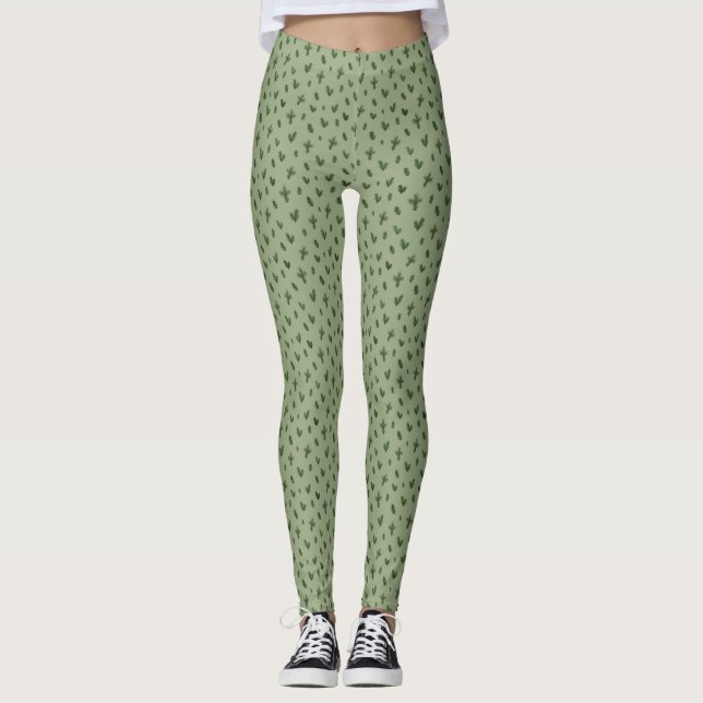 Weihnachtsbaummuster Leggings (Vorderseite)