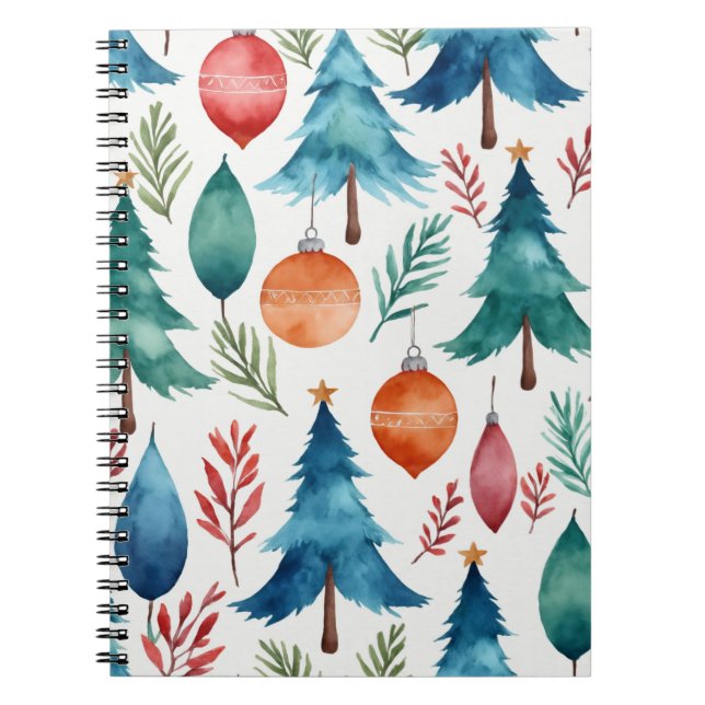 Weihnachtsbaummuster Notizblock (Vorderseite)