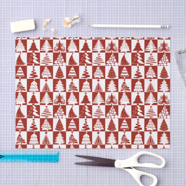 Weihnachtsbaummuster Seidenpapier (Handwerk)