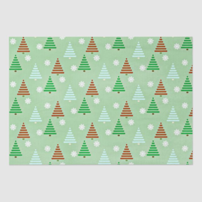 Weihnachtsbaummuster Seidenpapier (Vorderseite)