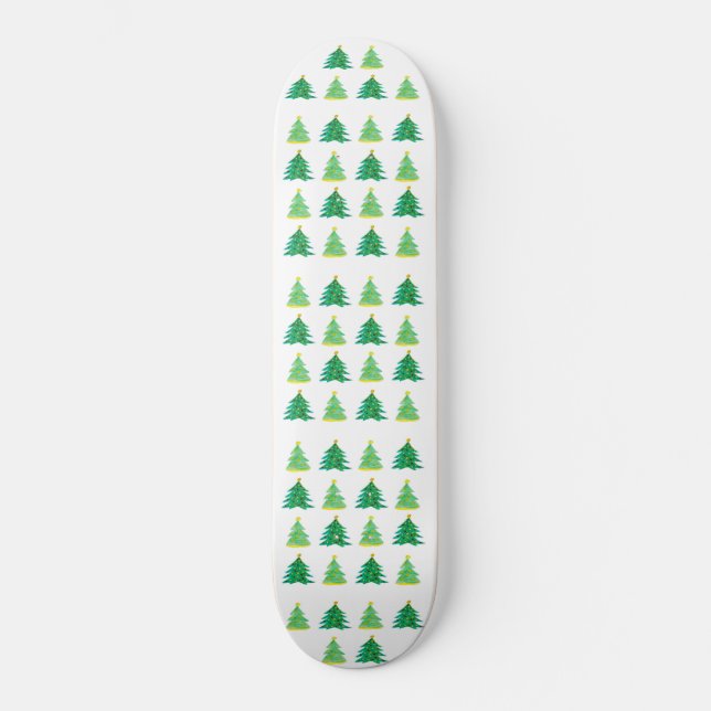 Weihnachtsbaummuster Skateboard (Vorderseite)