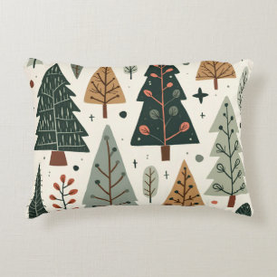 Weihnachtsbaummuster Vintager Urlaub Dekokissen