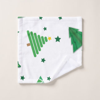 Weihnachtsbaummuster Waschlappen