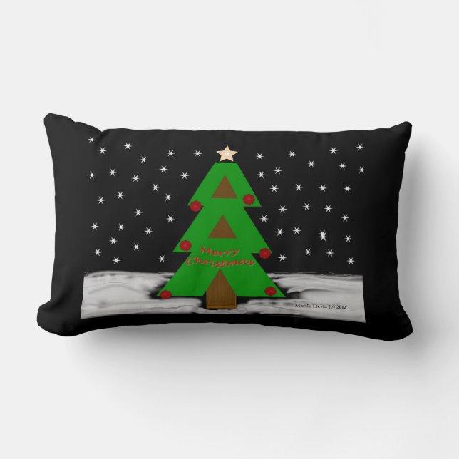 Weihnachtsbaumnacht - MoJo Pillows Lendenkissen (Vorderseite)